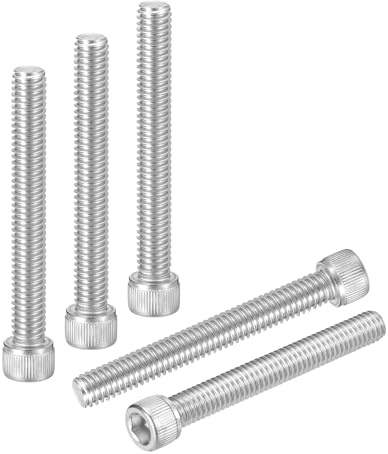DTGN 5/16-18x2-3/4 Socket Head Cap Screws Bolts - 10Pack - Good for Road Bicycle, Mountain Bike, Auto, Motorcycle - 304 Stainless Steel Hex Head Metric Screws - Silver