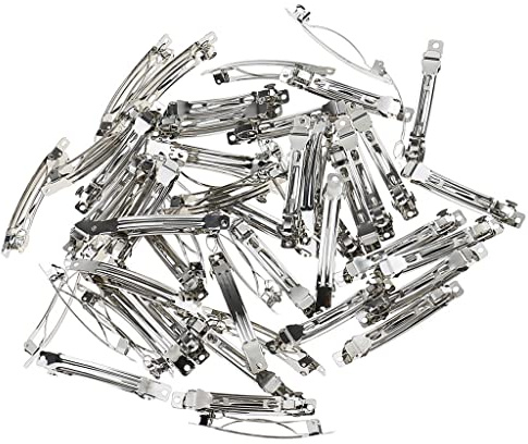 Wzmzjy 50 Pezzi di Fermagli per Capelli Francesi Vuoti, Clip Scorrevoli per Lavori Fai Da Te, scheggia, 9 x 78mm