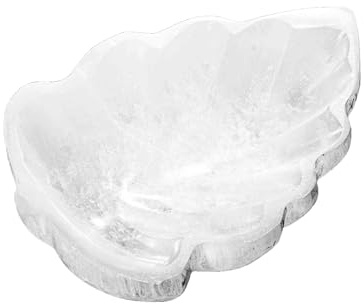 NKlaus Selenita selenita piedra 12 cm hoja cáscara piedra natural joyas 1 pieza