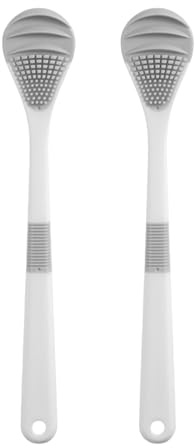2 cepillos de lengua de cerdas suaves para un cuidado suave de la boca, raspador de lengua de cerdas suaves, adecuado para uso en casa, oficina o viajes