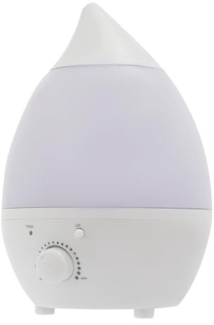 Luftbefeuchter Klein Raumluftbefeuchter, 360° Drehbare Düse Cool Mist Humidifier, 1.3L Einstellbares Luft Befeuchter Leise für Büro, Schlafzimmer, Schreibtisch, Kinderzimmer, Wassertropfenförmig