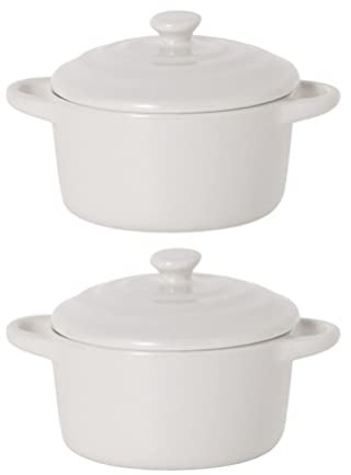 Keramik-Suppenschalen mit Deckel und Griffen, Porzellan-Servierschalen für französische Zwiebelsuppe, kleiner Eintopf und Eierdampfgarer, 230 ml, perfekt für Zuhause und Küche, 2 Stück