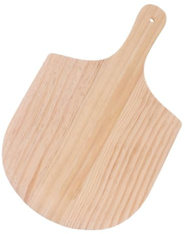 OUNONA Wooden Pizza and Bread Serving Board Multi-Purpose Peel Comfortable Handle Easy to Store