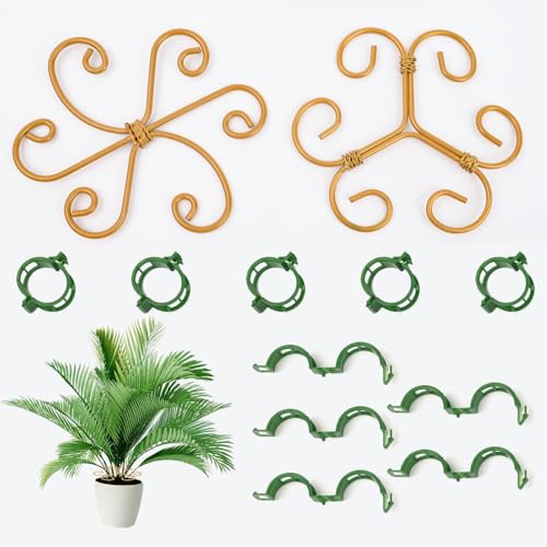 VLYX 2 Pezzi di tutori per Piante Monstera con 10 Clip | Supporto per Fusto Resistente | Accessori per Giardinaggio Indoor per Una Crescita Sana