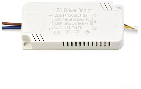 EDEDE Transformador para LED Controlador LED de 3 Colores, Adaptador de 8-24 W, 20-40 W, 30-50 W, 40-60 W, 50-70 W for iluminación LED, reemplazo de Transformador sin Aislamiento.(8-24W)