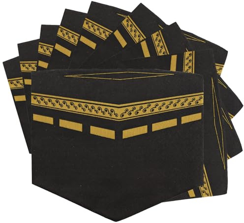 Paxrmuky Lot de 50 serviettes jetables Hajj Umrah Mubarak en papier pour fêtes islamiques, décoration pour Hajj et Umrah, accessoires de fête musulmanes élégants