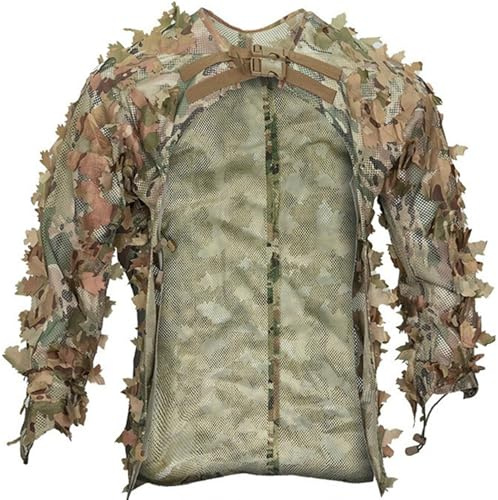 Traje De Caza De Camuflaje Traje Profesional De Hojas 3D Ghillie,Traje De Camuflaje Ajustable Para Fotografía Al Aire Libre Y Observación De Vida Silvestre, Equipo De Paintball Francotirador A