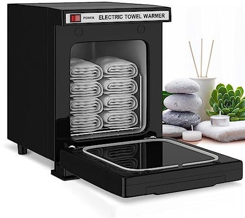 Scaldasalviette professionale piccolo scalda asciugamani, capacità 5 litri, 180 ° F con riscaldamento a 360 ° per spa, salone, palestra, hotel