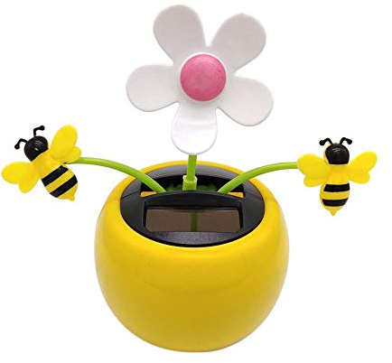 Fiore di Danza Solare, Giocattolo di Danza di energia Solare Fiore di Danza energia Solare oscillante Danzatrice animata decorazione Auto D