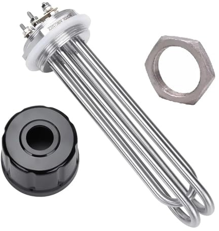 Calentador De Agua De Inmersión De 2 Pulgadas BSP DN50 De 58 Mm For Tanque De Agua De 3 KW, 4,5 KW, 6 KW, 9 KW Y 12 KW, SUS304(Set,220v,4.5KW 225mm)