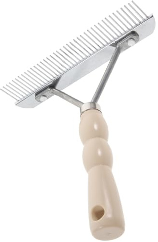 iplusmile Cepillo Rastrillo para Perros Grandes, Peine para Quitar Pelo de Mascotas, Mango Ergonómico, Material Resistente, Tamaño M 16.5x15 Cm, Cuidado Eficaz para Aseo Diario de Mascotas