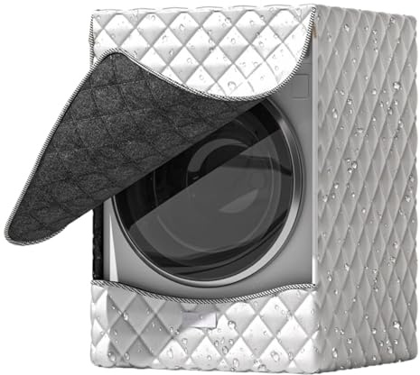 Washer Dryer Cover Dustproof Protector with Zipper | Washing Machine Cover for Top Load for Storage Protection Laundry Room Balcony Front Load