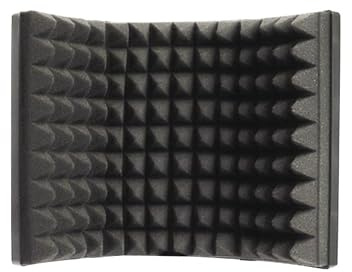 Mikikit Protector de Aislamiento de Micrófono Negro Filtro Anti-ruido y Bloqueo de Polvo, Material Abs y Esponja, Accesorio Adaptable para Estudio y Grabación