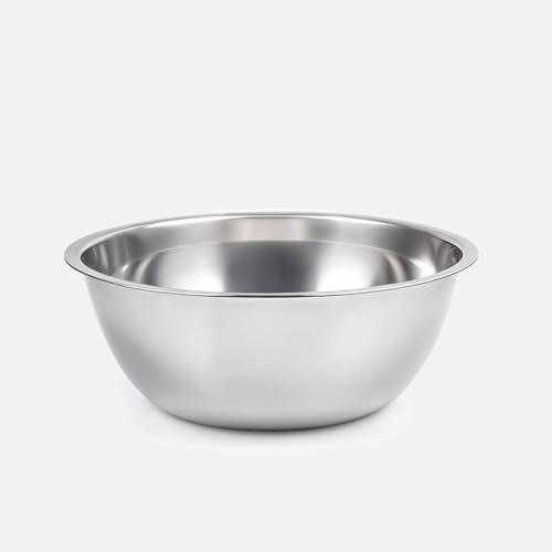 WINSOME Stainless Steel Mixing Bowl 7.5 litres | Best for Baking & Mixing Ingredients Like Eggs, Salad, Veggies, Fruits, Doughs, Sauces | Can Also Be Used for Serving (34cm X 13.5cm)