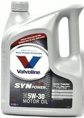 Valvoline Olio motore SynPower 5W-30 4 L Compatibilità con RENAULT Clio 3 Hatchback BR0/1, CR0/1, VW Polo Hatchback 6R1, 6C1 Golf 4 Hatchback 1J1 Golf 7 Hatchback 5G1, BQ1, BE1, BE2 Golf 6 5K1