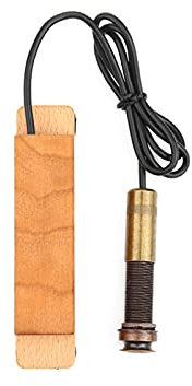 Guitar Pickup Set, Professional Sound Enhancement, Acoustic Guitar, Wooden Passive Design, 6.35mm Plug, Closed External Magnetic Pickup for Acoustic Folk Guitar Players and Live Performances