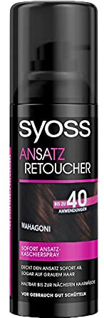 Syoss Ansatz Retoucher Kaschierspray Dunkles Mahagoni, 120 ml, 3 Packung