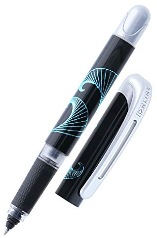 Online 12539/3D - College Virtual Turquoise, Tintenpatronen-Rollerball, Standard-Tintenpatronen, Magic-Ball-Technik, ergonomisches Softtouch-Griffstück, 1 Stück
