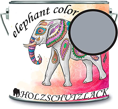 Holzschutzlack Holzlack Holzlasur wetterbeständiger Langzeitschutz Wetterschutzfarbe Holzschutzfarbe RAL 7040 Fenstergrau // elephant color