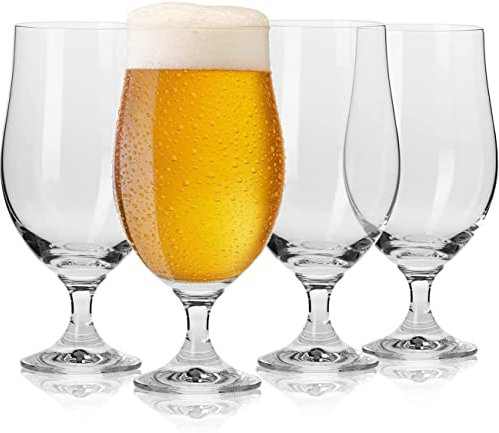 Krosno Vasos para cerveza lager | Juego de 6 | 500 ml | Colección Harmony | Ideal para casa, restaurantes y pubs | Apto para lavavajillas | Cristal sin plomo