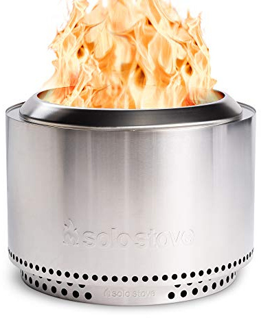 Solo Stove Yukon 2.0 with Stand, Smokeless Fire Pit | Fire Pits for Garden Portable Wood Burning with Removable Ash Pan, Large Outdoor Firepit, Stainless Steel, 68,5 x 50,5 cm, 18,3 kg