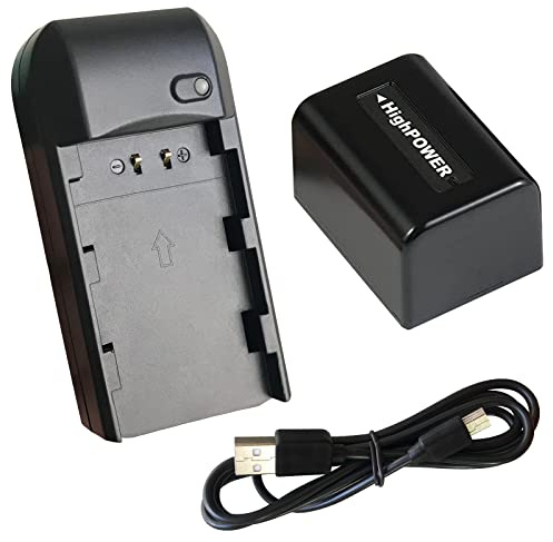 CofunKool NP-FV5 Plus Battery Charger, Digital Video Camera Camcorder Travel Charger and 3.7V 1800mAh NP-FV5 Plus Rechargeable Lithium Battery