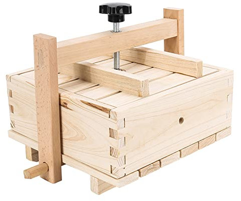 Maodom Mould Box, 2-in-1 Wooden Cheese Maker & Press with Cloth Asy to Assemble for Home, Can Make 3 Flavors of, Dried and Skin