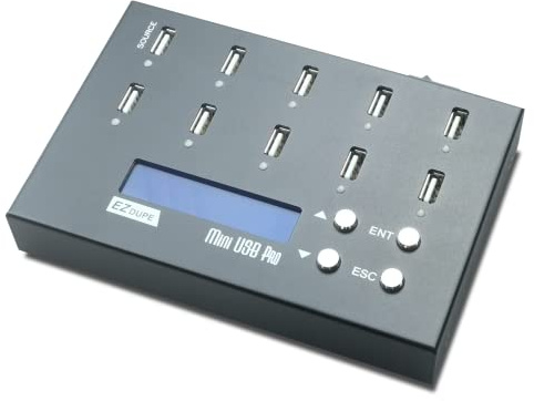 EZ DUPE 1 to 9 USB Duplicator - Standalone USB Flash Memory Stick/Thumb Drive Duplicator, Copier, Cloner, Eraser (DM-FU0-10V09BK)