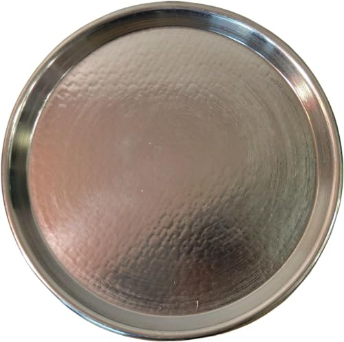 PARDINI - Teglia tonda in rame stagnato, bordo 2cm, diametro 45 cm, ideale per farinata, cecina, pizza o focaccia