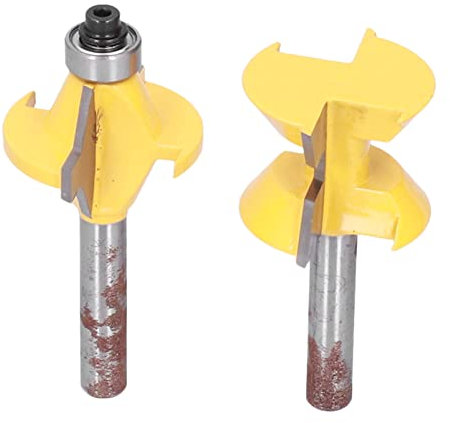 XHTLLO Holzbearbeitungs-Fräser-Set, 2 Stück, 8 Mm Schaft, 120 Grad Zapfenschneider