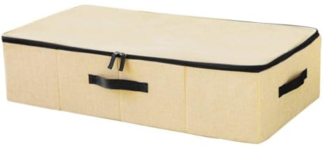 Cylogia Förvaringslådor under sängen stor kapacitet förvaringsväskor med 3 förstärkta handtag, vikbar, robust förvaringsbehållare med lock för kläder, täcken, filtar, skor, 70 x 39,5 x 18 cm