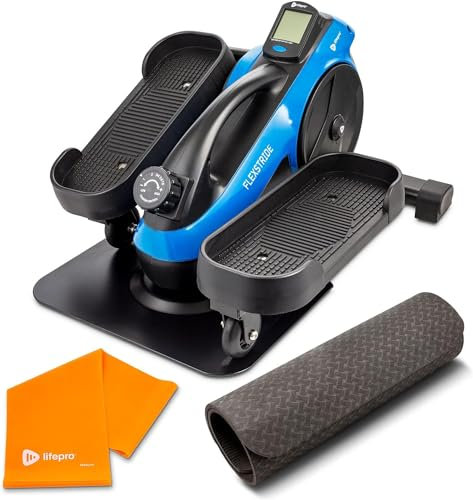 LifePro Pedal Exerciser Under Desk Bike for Light to Moderate Cardio, Mini Elliptical Machine with 8 Resistance Levels and Bluetooth, Compact Exercise Trainer for Home or Office Use