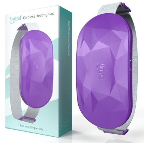 Slimpal Wärmegürtel, Wiederaufladbare Kabellos Wärme Tragbares Elektrisches USB Heizkissen Geschenke für Frauen und Mädchen, Dunkelviolett