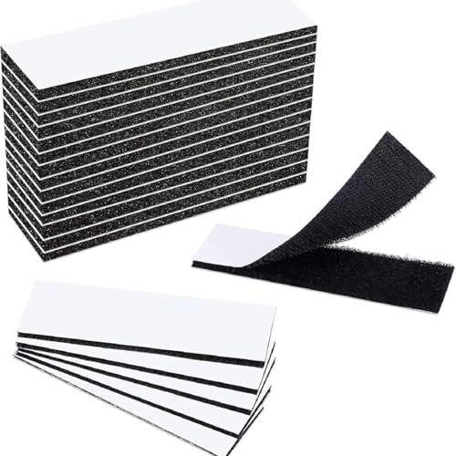 Bande Agrippantes Adhésives Extra Fort, 20 paires Double Face Extra Fort, Adhesif Puissant Ruban Mousse, Réutilisable, pour Portes,Plastiques, Verres et Métal, multicolore, 3 * 10 CM