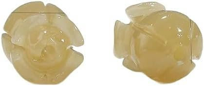 8–11 mm, 100 Stück Korallenperlen aus Kunstharz, Charm-Anhänger, Abstandsperlen zur Schmuckherstellung, Perlen-Obst, grüne Rose, 9,5 x 8 mm, Erzharz-Zubehör