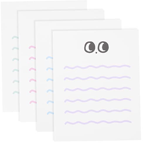 Schulanfang Party Notizblock 4 Stück-pack für Schüler, Glatt Beschreibbar | Portabel, Papier für Kinder und Schüler, Tägliche Notizen, Praktische Organisation