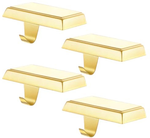 Strumpf-Kleiderbügel, 4 Stück Kaminhaken, Kranzaufhänger, Weihnachtsstrumpf-Kleiderbügel, Girlande, Kamin-Clips, Weihnachtsschmuck, Haken für Zuhause