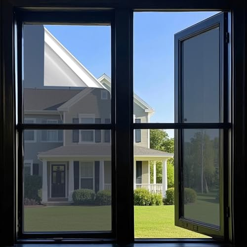 Ceramic Window Tinting Film - Superior Heat Rejection, Blocks 99% Harmful UV Rays, Enhances Privacy, Reduces Glare, Long-Lasting for Residential & Commercial Use (Black Silver 29.3 Inch X 16.4 Feet)