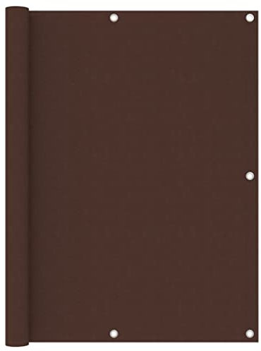LLEZKBR Balkonsichtschutz braun 120x400cm Oxford Stoff