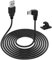 JCSJK 3.5 Meters Mini USB Cable, USB 2.0 To Mini B Cable 90 Degree Angle Charge Cord Type A to Mini B Cable with 5pcs Wiring Clips for Dash Cam Car GPS Navigator DVR Digital Camera (Left Angle)