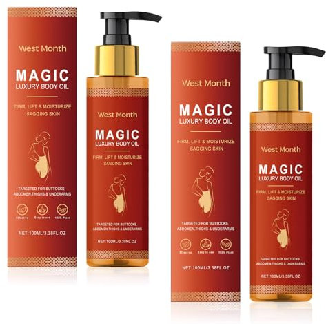Magic-Olio per il corpo, con ingredienti naturali al 99%,Magic Luxury Body olio,Olio idratante per il corpo,Adatto per Pelle Secca, Anti Smagliature,Olio Smagliature (200 ml)