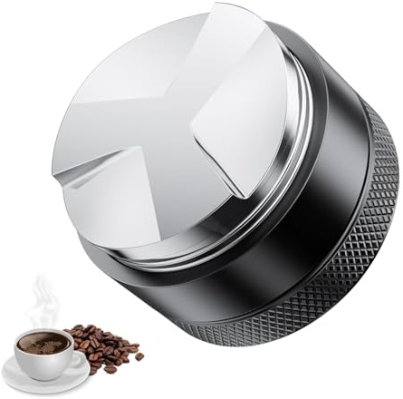 MOERAE Tamper Espresso, 51 mm de acero inoxidable, accesorio de café con mango ergonómico para portafiltros, fácil de usar, perfecta preparación de café