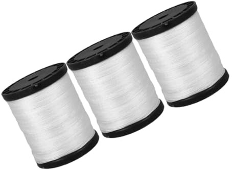 PLAFOPE 3 Rolls of Heavy Duty Nylon Masonry String Line Flexible Twisted Construction Cord for Bricklaying Fencing and General Building Projects
