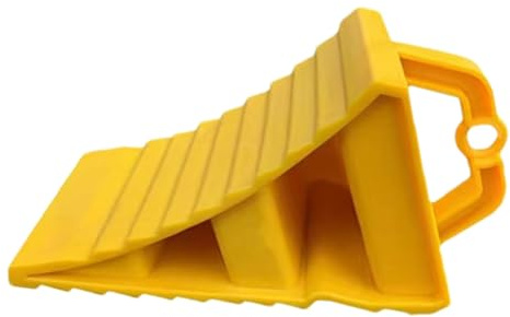 Calzo para rueda de coche, tapón de rueda antideslizante, multiusos, juego de cuñas amarillas para neumáticos que ahorran espacio, bloqueadores de ruedas de camión, calzos de ruedas para remolques