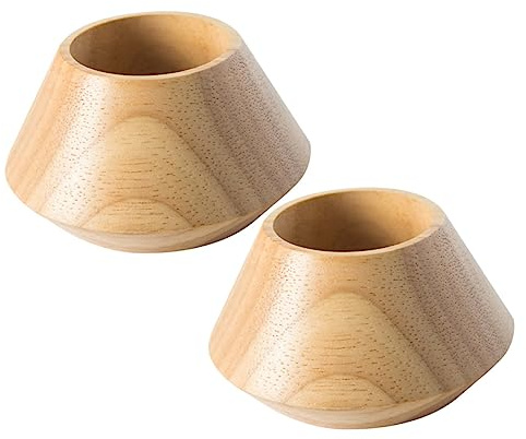 Mobestech Maceteros de Madera Estilo Japonés para Suculentas 2 Piezas Soporte para Fotos y Decoración de Balcón Rústica