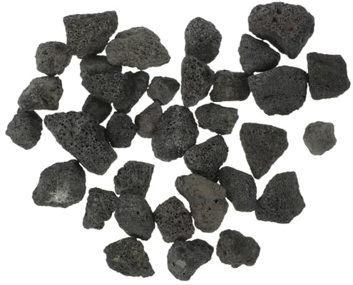 TOYANDONA Pierre D'aromathérapie Naturelle 2-3 Cm 500 g pour Aquarium Et Jardinière – Galets Décoratifs De Lave Noire – Pierre Aromatique Multifonctionnelle pour Décor Floral Et Aquatique
