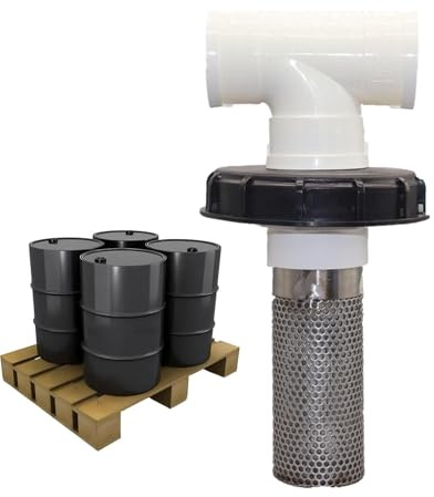 Filtre à eau de pluie pour tuyau de descente – Filtre d'entrée lavable pour baril de pluie – Système de filtration efficace de l'eau empêche les débris et les obstructions – Facile à installer