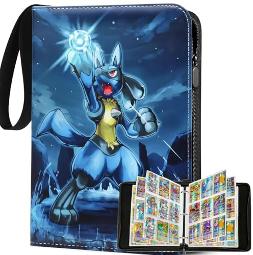 Raccoglitore Carte,Raccoglitore con 900 Tasche Trasparenti,PU Portatili Impermeabile con Cerniera,Adatto per la raccolta di giochi, regali e carte sportive,per Bambini e Collezionisti