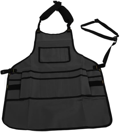 Travail Heavy Duty Tablier Multi Pocket Outil Organiteur Poche Oxford Tissu Durable Jardinage Entretien Automobile BRICOLAGE Projets Unisexe Taille Unique Confortable Respirant (Gris)