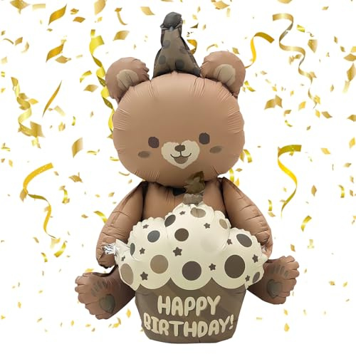 XXL Teddybär Luftballons, Helium Ballon Bär, Babyparty Deko bär | Bär Deko Geburtstag Junge Mädchen, für BäR Themenparty, Geburtstag, Fotografiezubehör